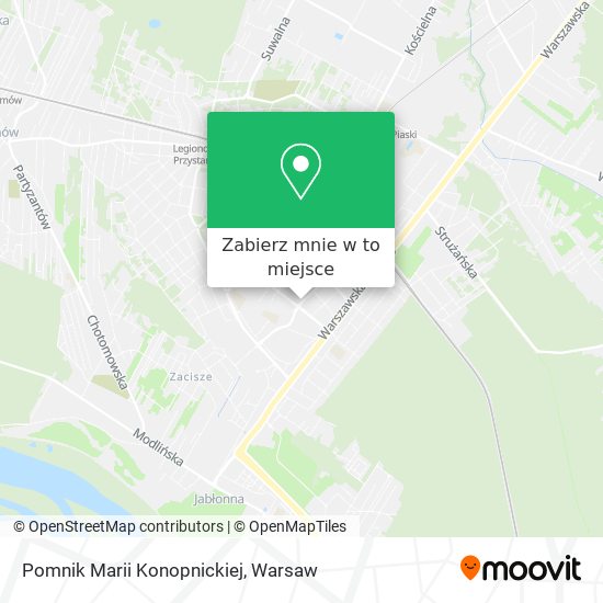 Mapa Pomnik Marii Konopnickiej