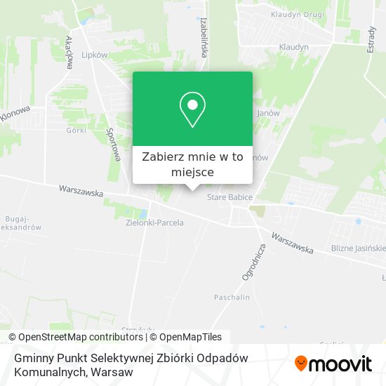 Mapa Gminny Punkt Selektywnej Zbiórki Odpadów Komunalnych