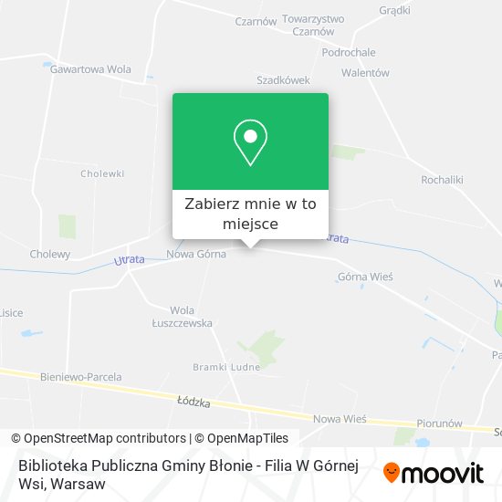 Mapa Biblioteka Publiczna Gminy Błonie - Filia W Górnej Wsi