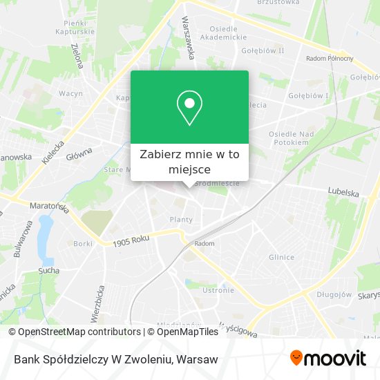 Mapa Bank Spółdzielczy W Zwoleniu