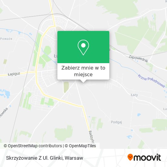 Mapa Skrzyżowanie Z Ul. Glinki