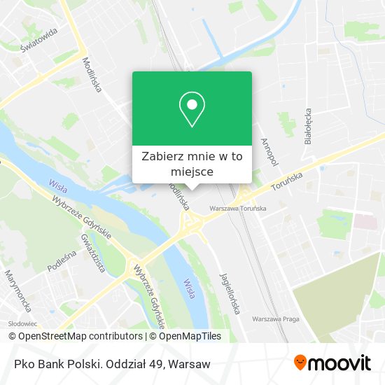 Mapa Pko Bank Polski. Oddział 49