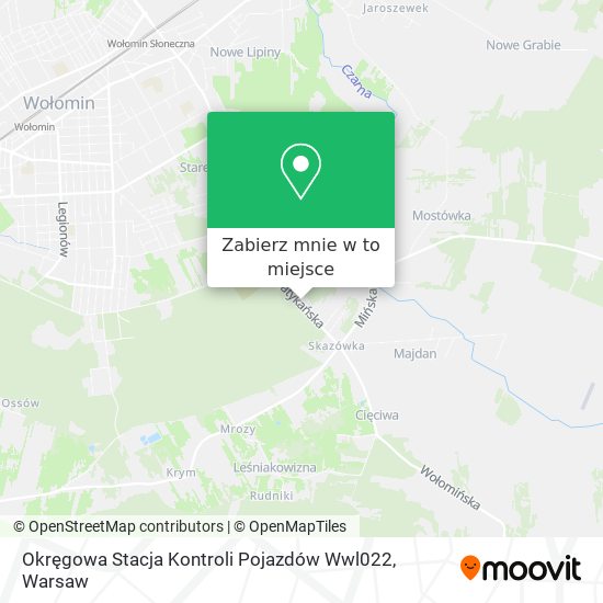 Mapa Okręgowa Stacja Kontroli Pojazdów Wwl022