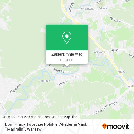 Mapa Dom Pracy Twórczej Polskiej Akademii Nauk ""Mądralin""