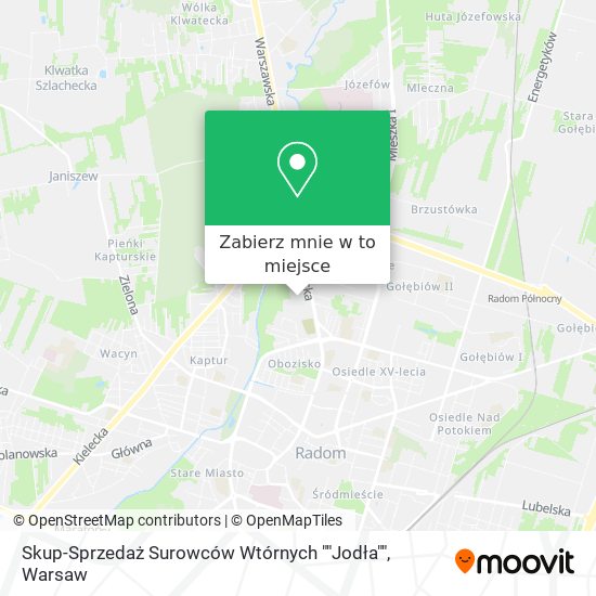 Mapa Skup-Sprzedaż Surowców Wtórnych ""Jodła""