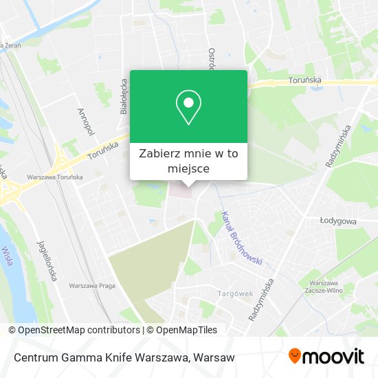 Mapa Centrum Gamma Knife Warszawa