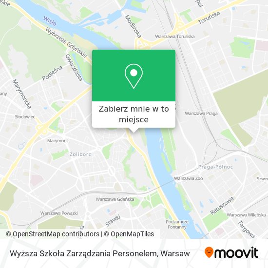 Mapa Wyższa Szkoła Zarządzania Personelem