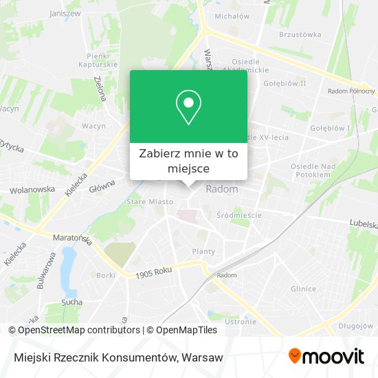 Mapa Miejski Rzecznik Konsumentów