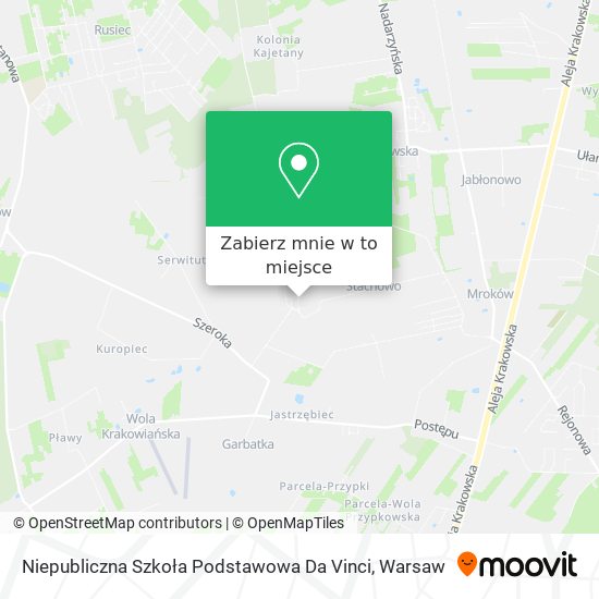 Mapa Niepubliczna Szkoła Podstawowa Da Vinci