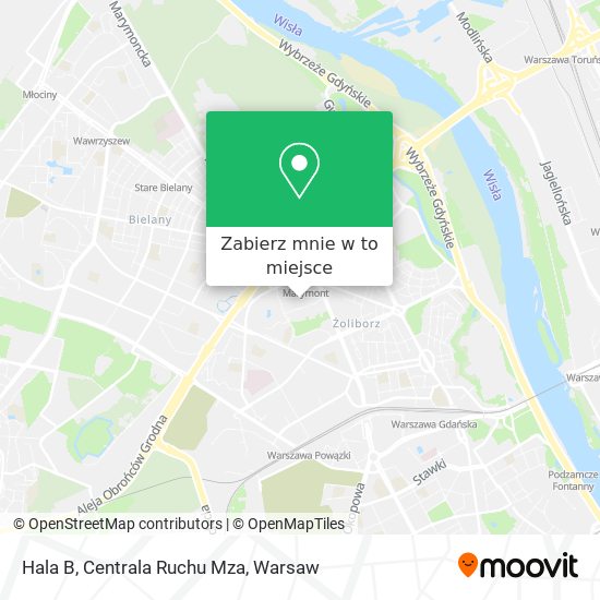 Mapa Hala B, Centrala Ruchu Mza