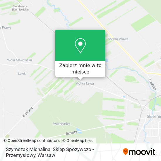 Mapa Szymczak Michalina. Sklep Spożywczo - Przemysłowy