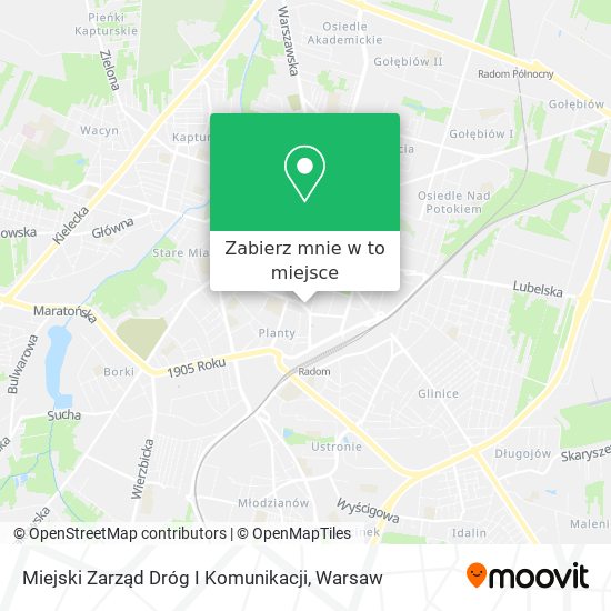 Mapa Miejski Zarząd Dróg I Komunikacji