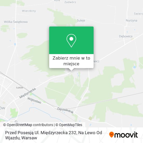 Mapa Przed Posesją Ul. Międzyrzecka 232, Na Lewo Od Wjazdu