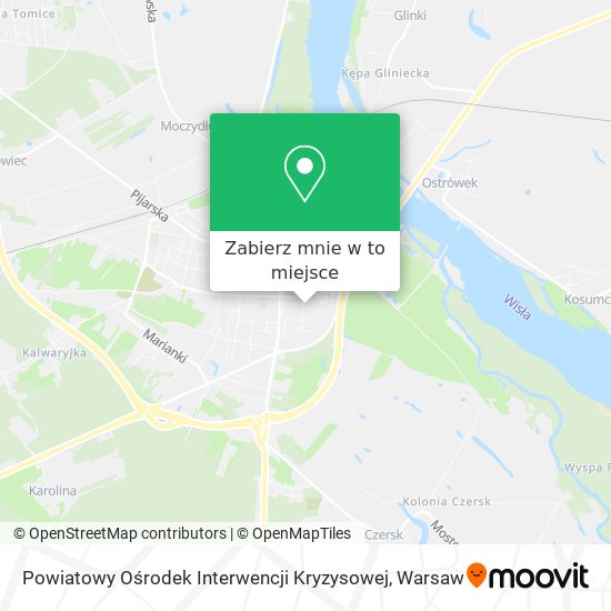 Mapa Powiatowy Ośrodek Interwencji Kryzysowej