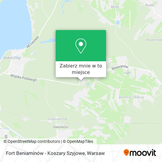 Mapa Fort Beniaminów - Koszary Szyjowe