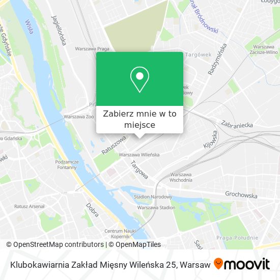 Mapa Klubokawiarnia Zakład Mięsny Wileńska 25