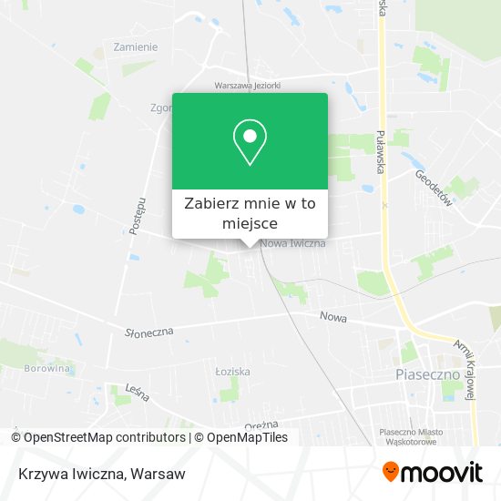 Mapa Krzywa Iwiczna