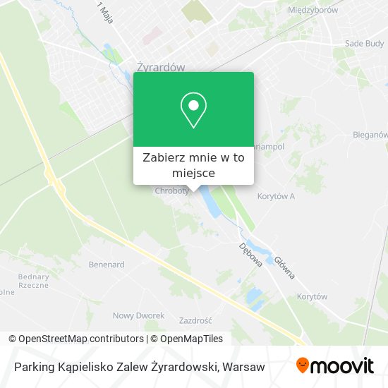 Mapa Parking Kąpielisko Zalew Żyrardowski