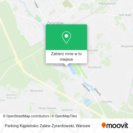 Mapa Parking Kąpielisko Zalew Żyrardowski