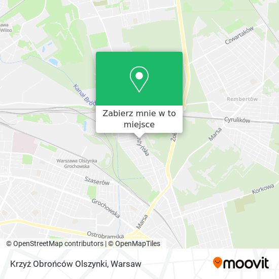 Mapa Krzyż Obrońców Olszynki