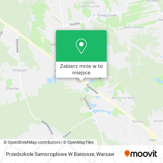 Mapa Przedszkole Samorządowe W Baniosze