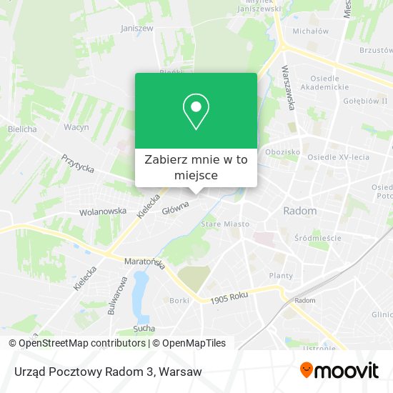 Mapa Urząd Pocztowy Radom 3