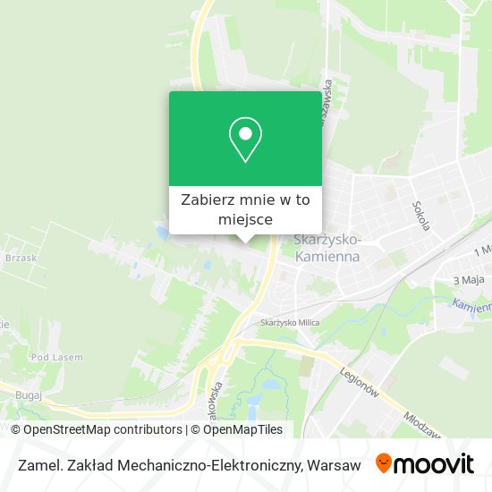 Mapa Zamel. Zakład Mechaniczno-Elektroniczny