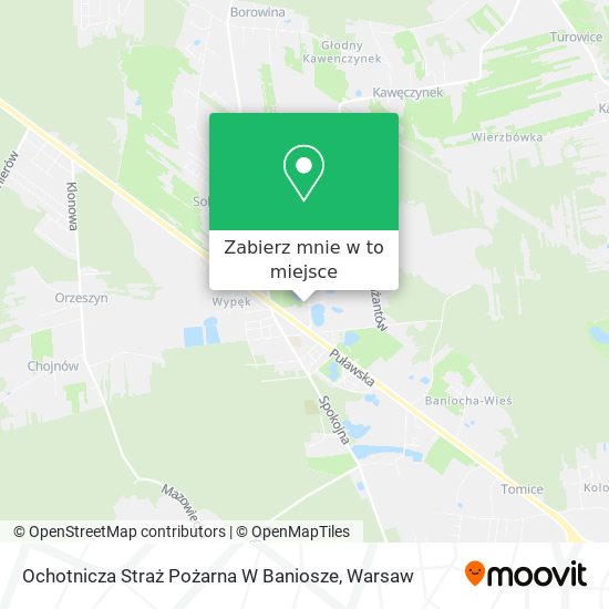 Mapa Ochotnicza Straż Pożarna W Baniosze