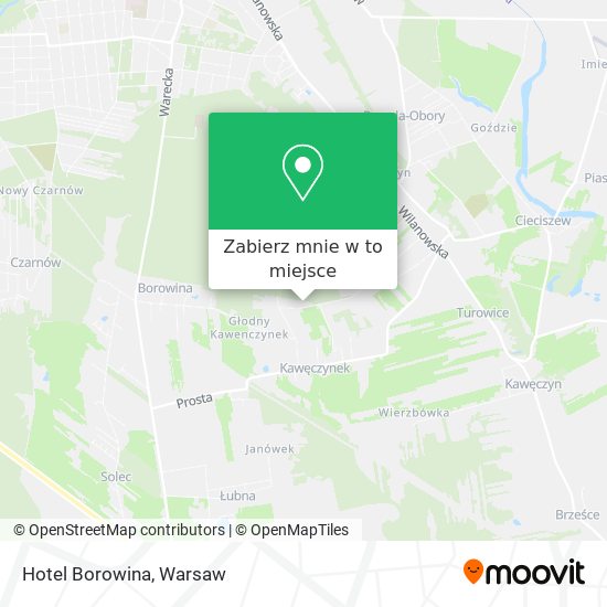 Mapa Hotel Borowina