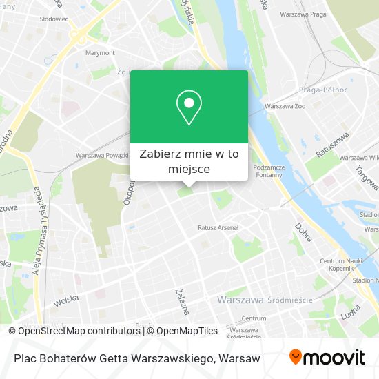 Mapa Plac Bohaterów Getta Warszawskiego