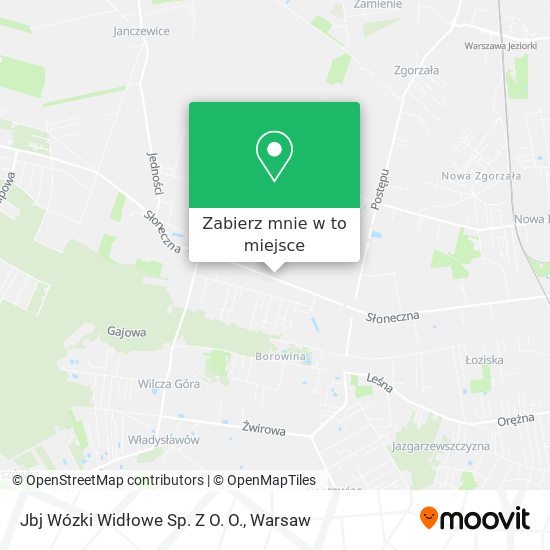 Mapa Jbj Wózki Widłowe Sp. Z O. O.