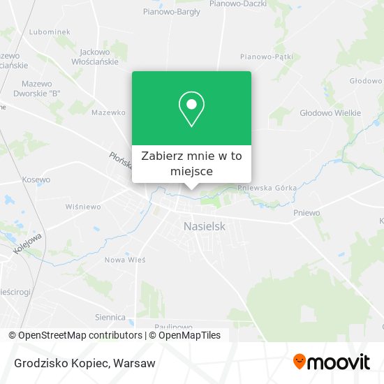 Mapa Grodzisko Kopiec