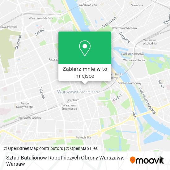 Mapa Sztab Batalionów Robotniczych Obrony Warszawy