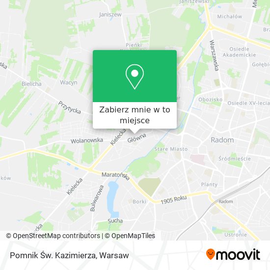 Mapa Pomnik Św. Kazimierza