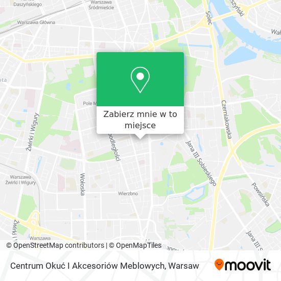 Mapa Centrum Okuć I Akcesoriów Meblowych