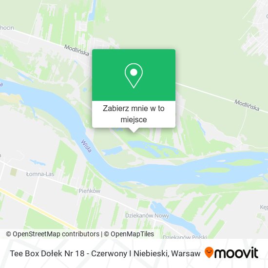 Mapa Tee Box Dołek Nr 18 - Czerwony I Niebieski