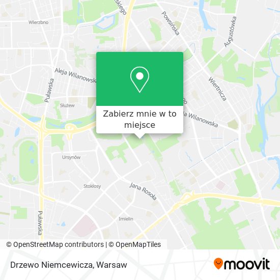 Mapa Drzewo Niemcewicza