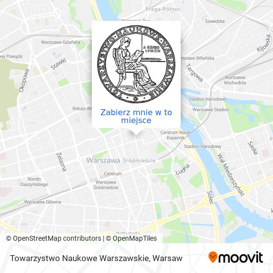 Mapa Towarzystwo Naukowe Warszawskie