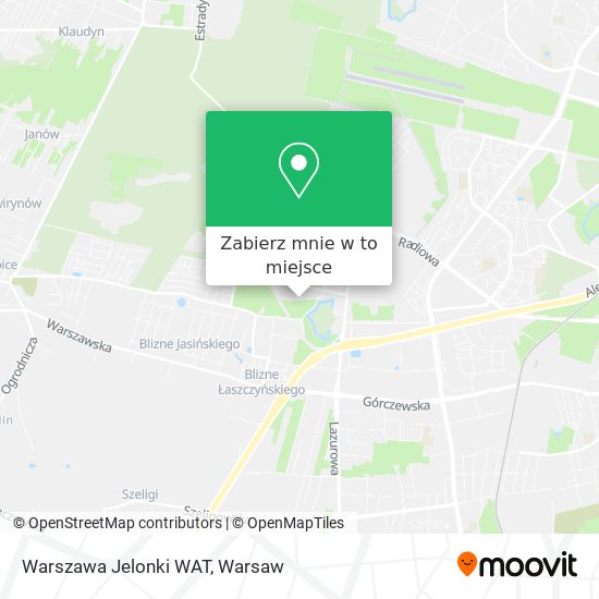 Mapa Warszawa Jelonki WAT