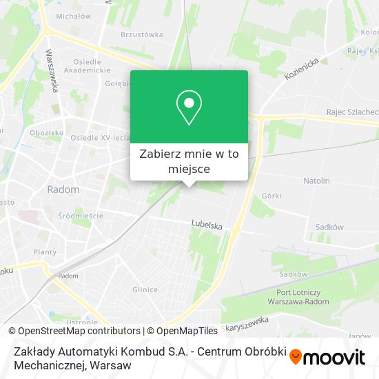 Mapa Zakłady Automatyki Kombud S.A. - Centrum Obróbki Mechanicznej