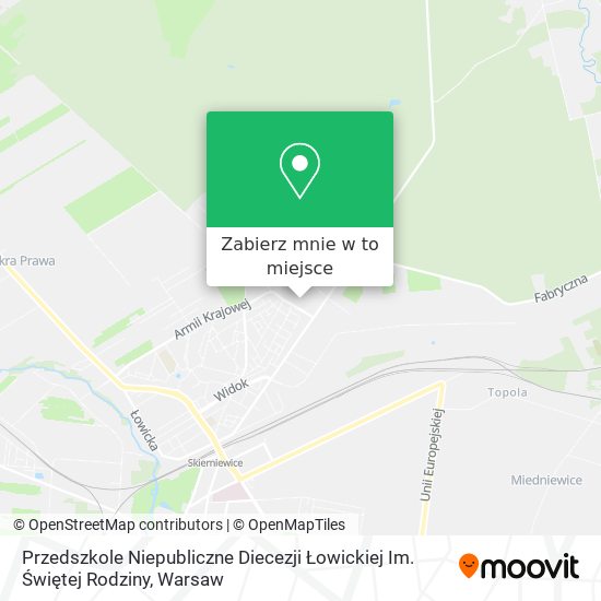 Mapa Przedszkole Niepubliczne Diecezji Łowickiej Im. Świętej Rodziny