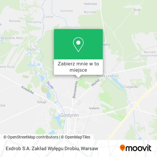 Mapa Exdrob S.A. Zakład Wylęgu Drobiu