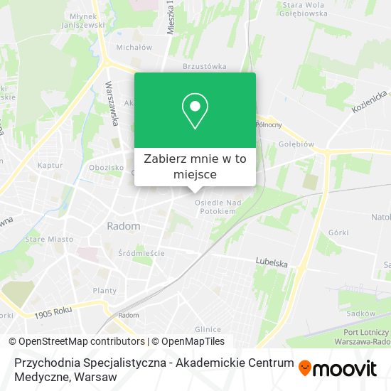 Mapa Przychodnia Specjalistyczna - Akademickie Centrum Medyczne