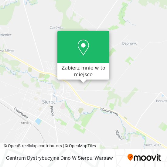 Mapa Centrum Dystrybucyjne Dino W Sierpu