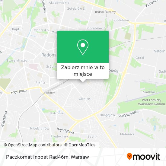 Mapa Paczkomat Inpost Rad46m