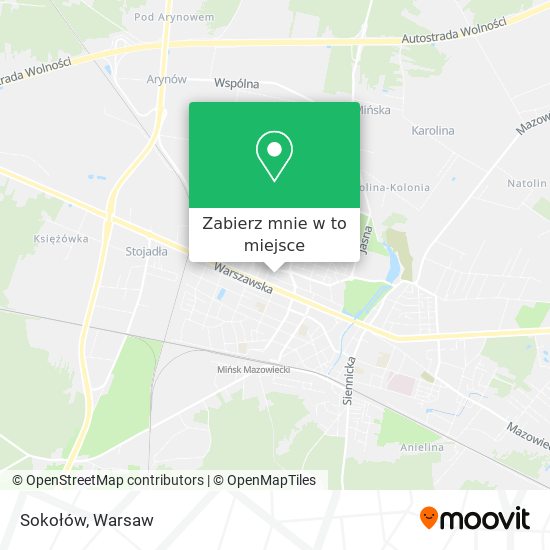 Mapa Sokołów