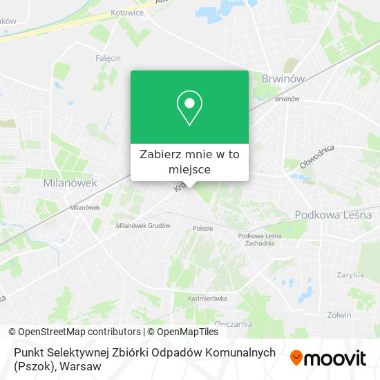 Mapa Punkt Selektywnej Zbiórki Odpadów Komunalnych (Pszok)