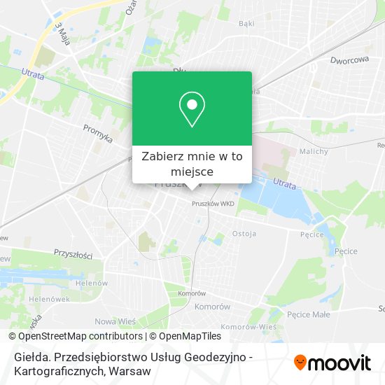 Mapa Giełda. Przedsiębiorstwo Usług Geodezyjno - Kartograficznych