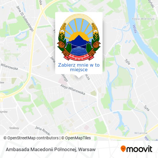 Mapa Ambasada Macedonii Północnej