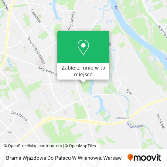 Mapa Brama Wjazdowa Do Pałacu W Wilanowie